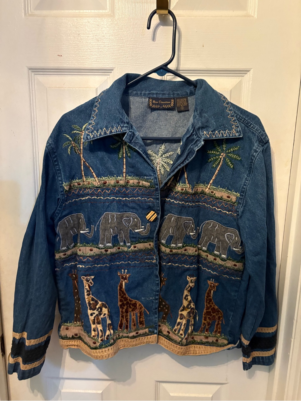 New Directions Blue Denim Jacket Label Detail